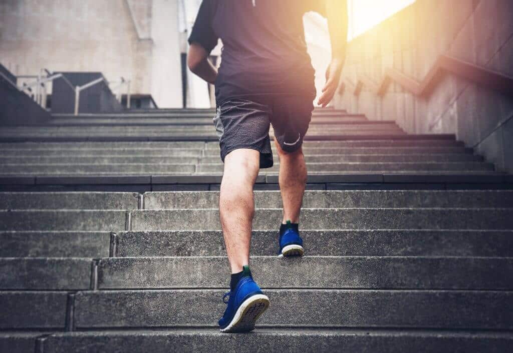 Man Exercising Running up Stairs