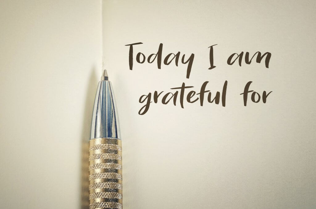 Grateful in a journal